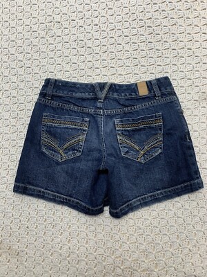 Maurices Jeans Shorts Women Junior Sz 1/2 Blue Denim 28”Waist