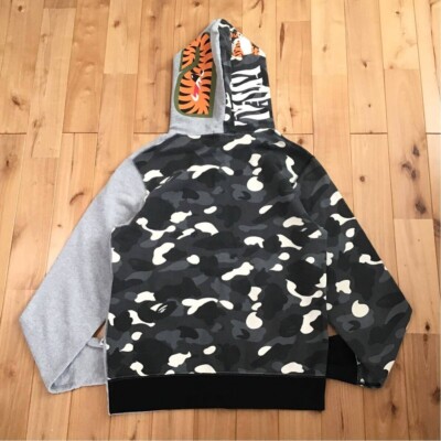 Glow in the dark BAPE City camo Tiger Shark full zip hoodie A