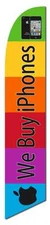 We Buy iphones Swooper Tall Banner Bow Flag Only Display Sign 