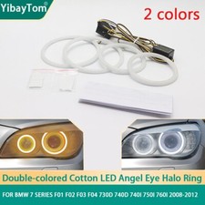 Cotton Led Angel Eye Halo Rings Drl For Bmw 7 Series F01 F02 F03 F04 2008-2012