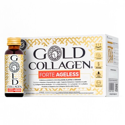Gold Collagen Starke Ageless Ergänzung Flüssigkeit Antiage Haut Nägel 10 Fl 50ml