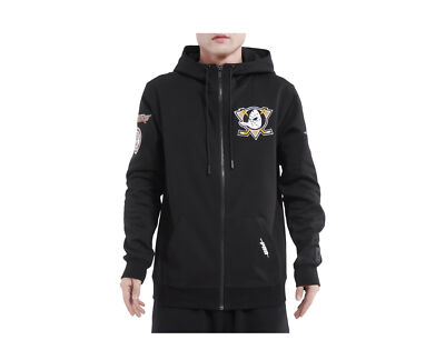 Pro Standard Anaheim Ducks Classic Chenille Zip-Up Hoodie Black HAD561103-BLK