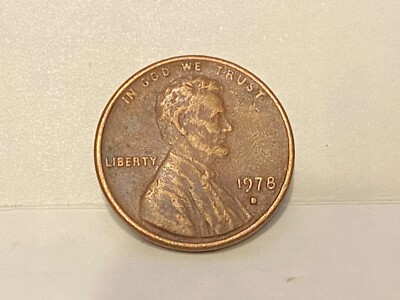 1978 D Lincoln Penny Error Filled In Mint Mark Ebay 