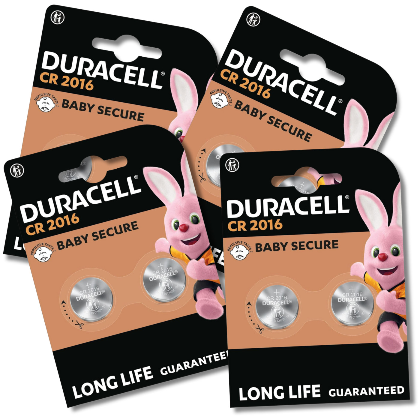 8x DURACELL CR2016 Batteries 3V Lithium Coin Cell DL2016 2016 *EXPIRY 02/2034*