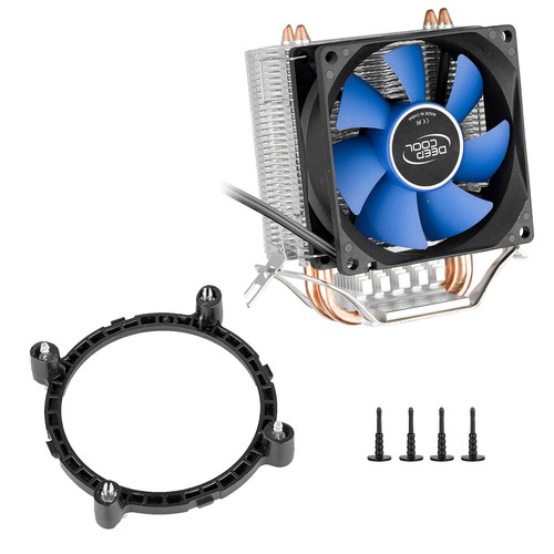 80mm CPU Fan Socket LGA1156 1155 AM3 Aluminum Heatsink Dual Copper Pipe Cooler - Picture 12 of 12