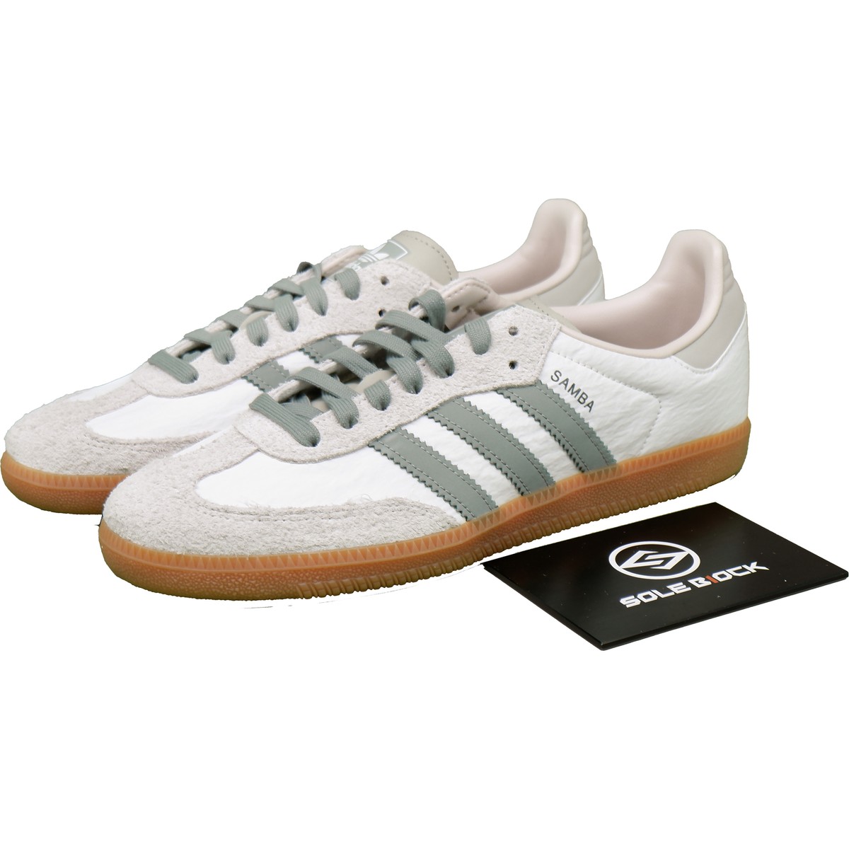 【ADIDAS】 ID0492 SAMBA OG W adidas Samba OG White Silver Green W - ID0492 | eBay