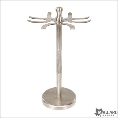 Maggard Razors - Razor and Brush Stand, Stainless Steel - 4 Prong - Image 1 of 4