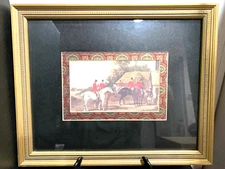 Vintage Returning From The Hunt By W Shayer Engraved By C.R. Stock Framed