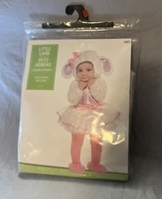Halloween Costume Little Lamb Dress Hood Toddlers Girls 3-6 Months Complete EUC