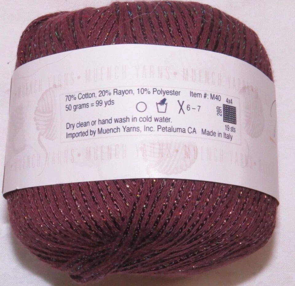 Hilo Muench CADENA DE PERLAS #4033 marrón con MULTI BRILLO 50 gramos Foto 3 de 3