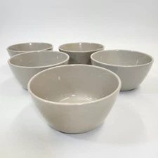 Set of 5 Project 62 Stoneware Cereal Bowls Target Ceramic Tan Sand Khaki Beige