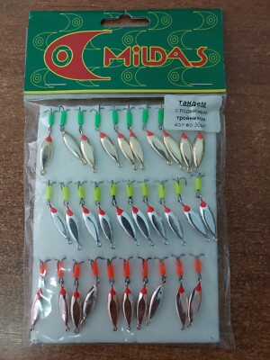 30 Pieces In Lot Jigs Winter Ice Fishing Iures Mormyshka  Triple Hooks