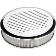 Billet Specialties 15820 - 14 Round Ball Milled Air Cleaner - Polished Billet Specialties 15820 - 14 Round Ball Milled Air Cleaner - Polished