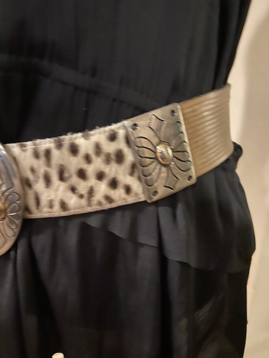 Bijoux Medici by J. Blumenthal Wide with Gold Accents Vintage Bijoux Medici Metal Studded & Yellow Italian Leather  main image 3