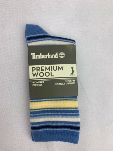 TIMBERLAND WOMEN'S FEMMES PREMIUM WOOL 1 PAIR CREW SOCKS A1652-A33 US : OSFM - Picture 1 of 5