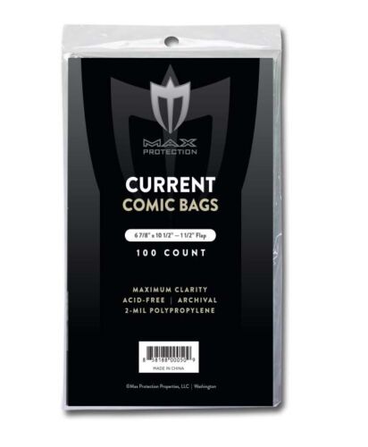 Case of 1000 Current Modern Comic Book Archival Poly Bags 6 7/8 X 10 1/2 Max Pro - Picture 1 of 1