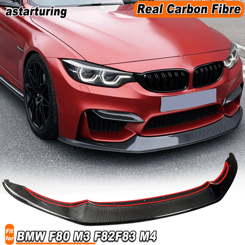 For BMW F80 M3 F82 F83 M4 2014-2019 REAL CARBON Front Bumper Lip Chin Spoiler - Picture 2 of 15