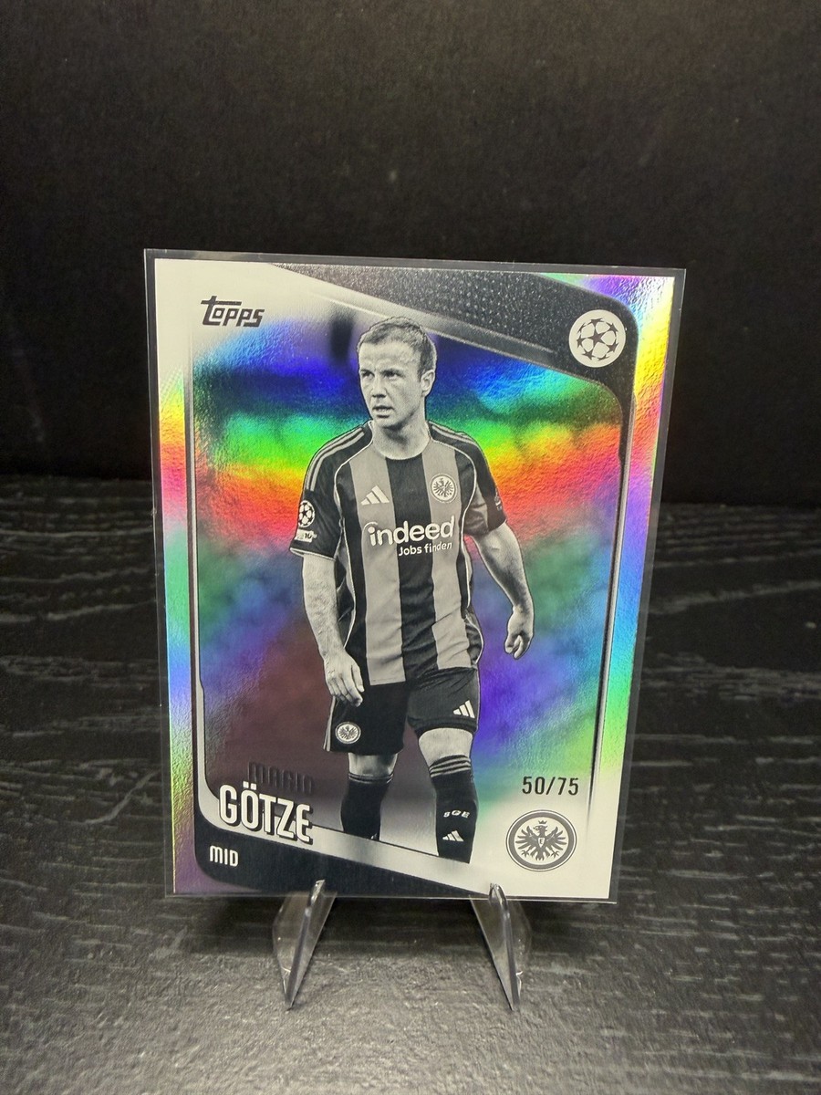 2025-26 Topps UEFA #162 Mario Gotze Frankfurt Black & White /75 | eBay