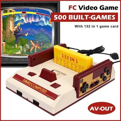 8 Bit Videospielkonsole Eingebaut 500 Klassiker Spiele Familie Computer TV Game Cons