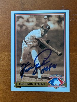 1991 Upper Deck FERGUSON JENKINS Heroes Of Baseball Autograph Auto MLB Certified