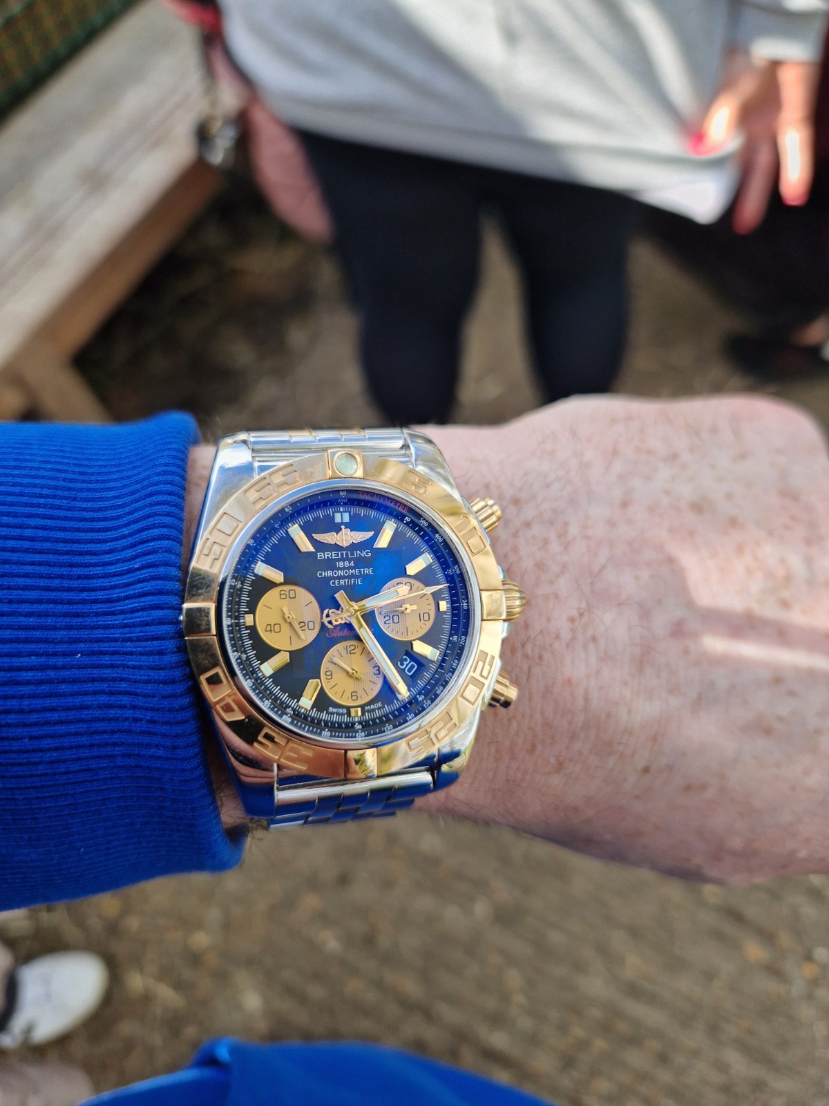 Breitling Chronomat 44 Stainless Steel & 18K Rose Gold CB0110 Watch