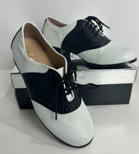 NEW Womens Size 9 Ellie Saddle Oxfords 50's Sock Hop Costume Shoes Halloween