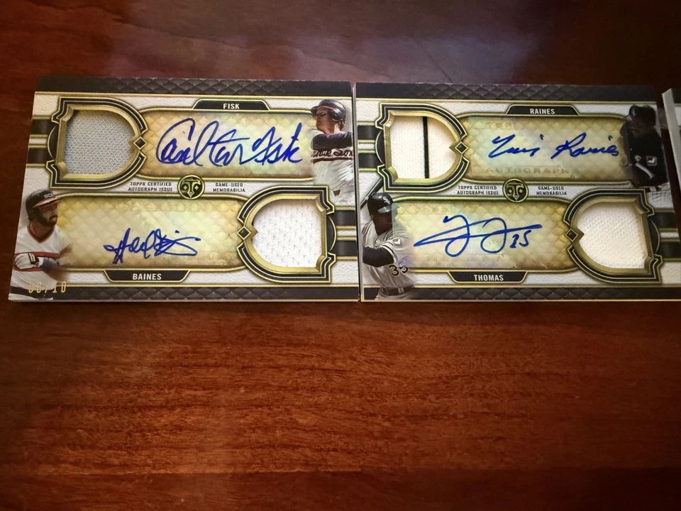 2022 Triple Threads Deca Frank Thomas Tim Raines Jim Thome White Sox Auto /10 — 第 2/4 张图片