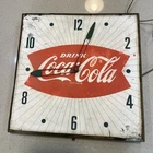 Vintage 1963 Coca-Cola Fishtail Pam Lighted Clock 15” Works No Glass