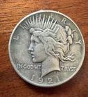 1921 Peace Silver Dollar $1 Philadelphia Mint Business Strike .900 Silver KM#150
