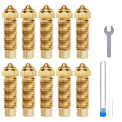 ELEGOO Multi Size Brass Nozzles for Neptune 4 & 4 Pro 3D Printer