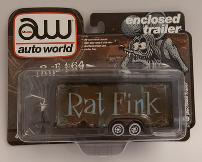 AUTO WORLD ENCLOSED TRAILER / ANHÄNGER SCALE 1:64 SELECT SERIES HOBBY EXCLUSIVE