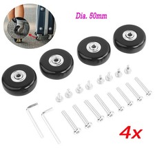 4x Gepäck Koffer Ersatz Räder Achsen 50mm Lenkrolle für Koffer Reparatur Rollen