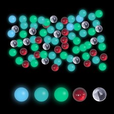 Aoheuo 6mm Color Mixing Quartz Balls UV Reactive Pearls American Small, Clear