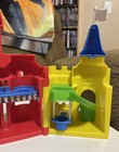 Vintage Arco Disney Castle Fold Up Playset Plastic w/5 Mini Figures Train Bike — photo 8