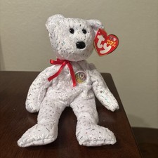 TY BEANIE BABIES 2002 – Decade the Light Blue 10-year Bear – 8”