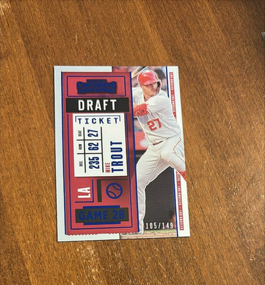 Mike Trout 2020 Panini Contenders Draft Ticket Blue #94 Los Angeles Angels /149