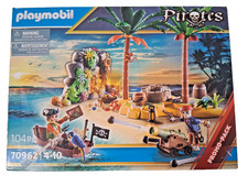 PLAYMOBIL Piratenschatzinsel mit Skelett 70962 Ruderboot Kanone PromoPack NEU