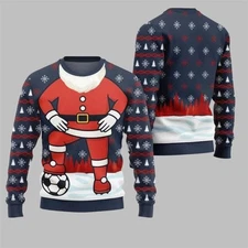 2025 Christmas Santa Playing Soccer Ugly Sweater_mhr_92