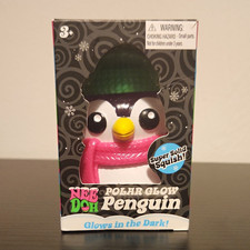 Schylling Nee Doh Polar Glow Penguin Super Solid Squish Glow in Dark Squeeze Toy