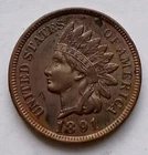 1891 Indian Head Cent - Ch AU, Better Grade 1C Penny