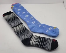 2pr Cabot & Sons Women’s Ride Ski Merino Wool Bold Multicolored Socks 