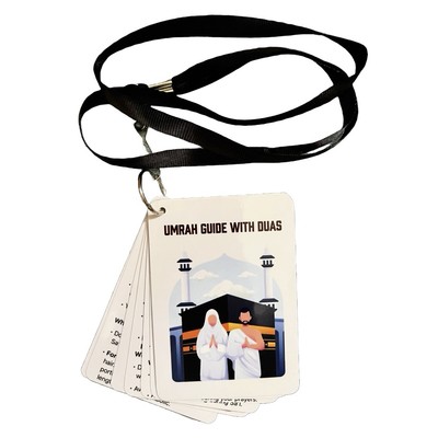Umrah Dua Karten mit Schlüsselband, Schritt für Schritt Anleitung, Umrah Geschenk
