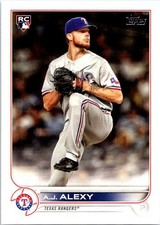 2022 Topps A.J. Alexy Rookie #547 Texas Rangers