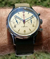 Seagull 1963 ST1901 38mm Sapphire Manual Wind Pilot Chronograph Watch US Seller