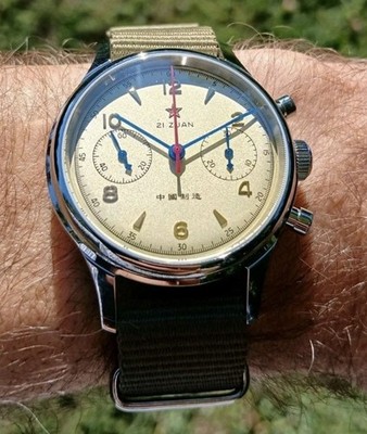 Seagull 1963 ST1901 38mm Sapphire Manual Wind Pilot Chronograph Watch US Seller