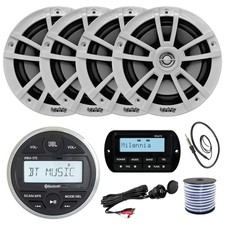 JBL PRV175 Stereo Receiver, 4X 6.5" Speakers, AUX/USB, Remote, Antenna, Wire