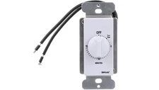Woods 59711 In Wall 15 Minute Countdown Timer White Easy Install for Lights Fans