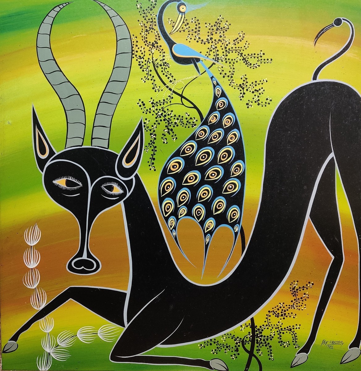 Aussi Jaffari Rashid (1960-2008) TINGA-TINGA PAINTING, original