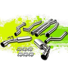 FOR 10-15 CHEVY CAMARO SS/ZL1 6.2L V8 DUAL 4" TIP STAINLESS CAT BACK EXHAUST KIT