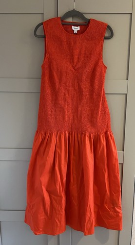 Reiss Red Annabel Midi Dress, size 14 BNWT - Picture 3 of 8